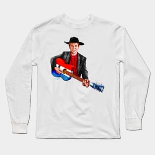 Buck Owens - An illustration by Paul Cemmick Long Sleeve T-Shirt